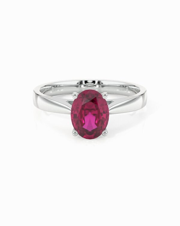 Oval Pierres précieuses Bague de fiançailles
