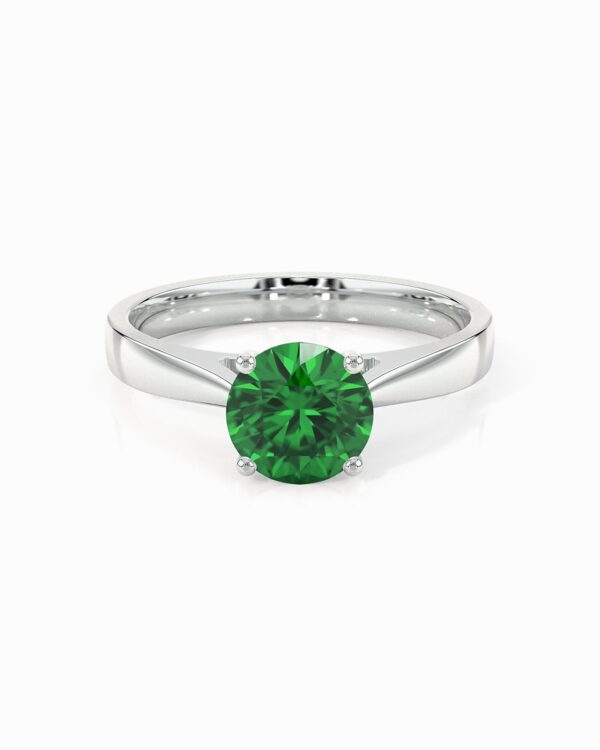 Rond Pierres précieuses Bague de fiançailles